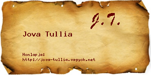 Jova Tullia névjegykártya